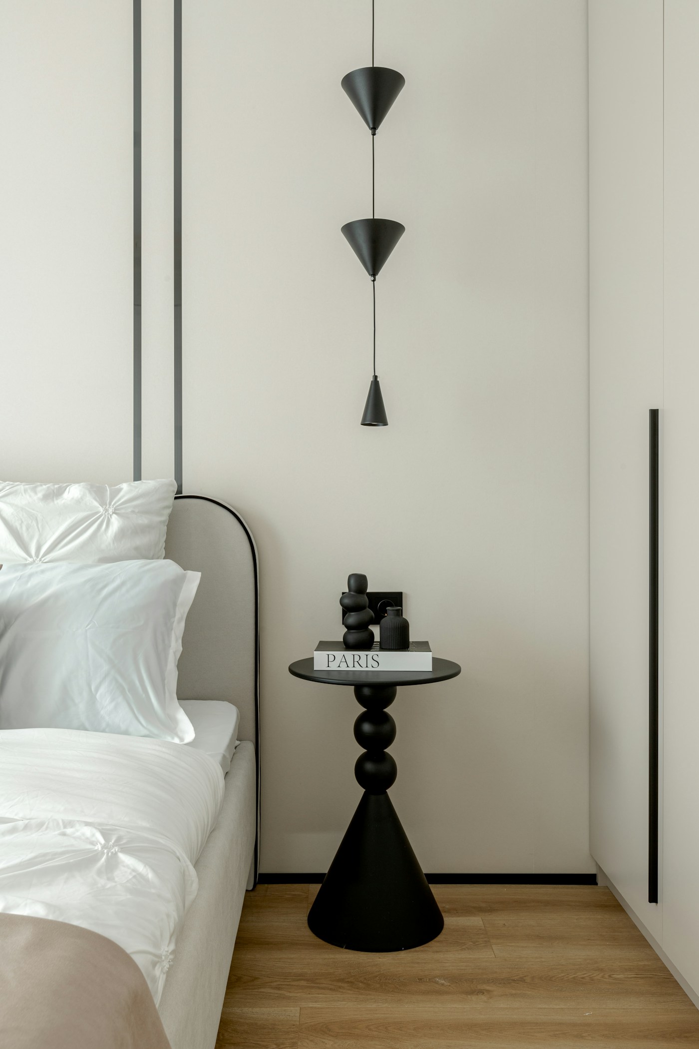 Illustrative stock photo of a modern bedroom.